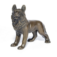 Pet Home Deco Wolf Art Craft Dog Bronze Statue Sculpture Ydw-109